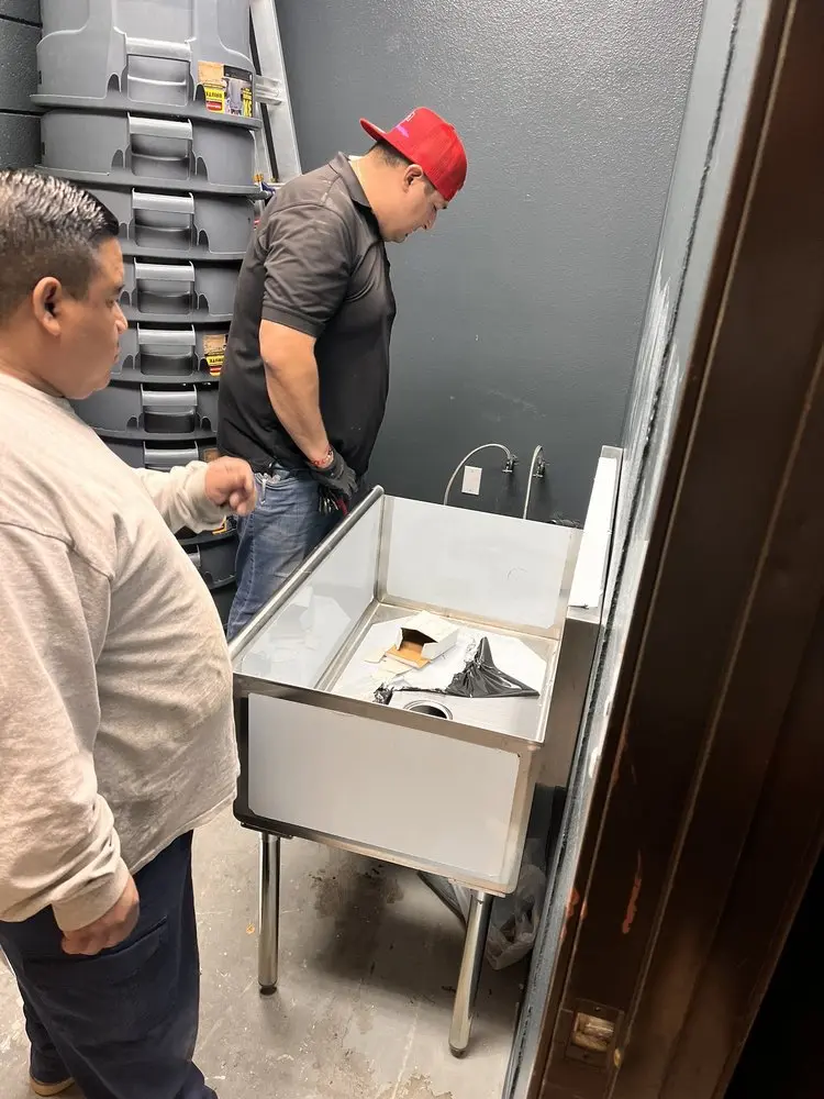 Commercial plumbing and sink installation in Granville
